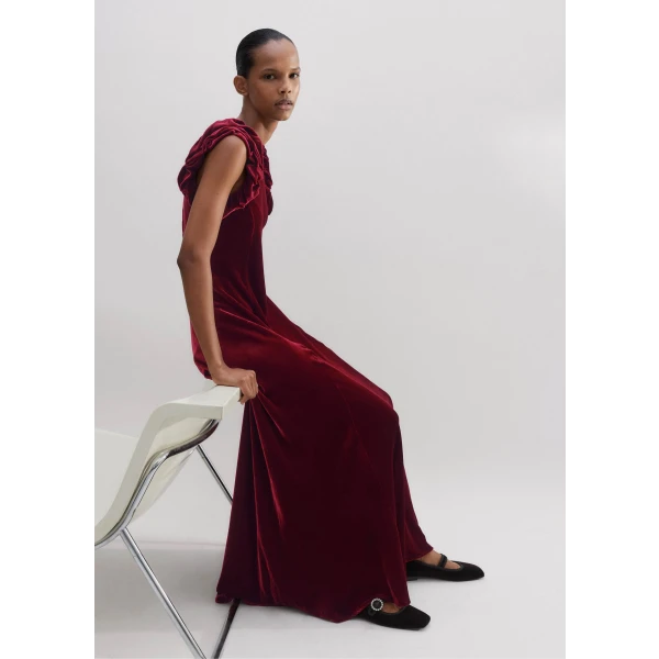 Silk-Blend Velvet Maxi Dress - Image 6