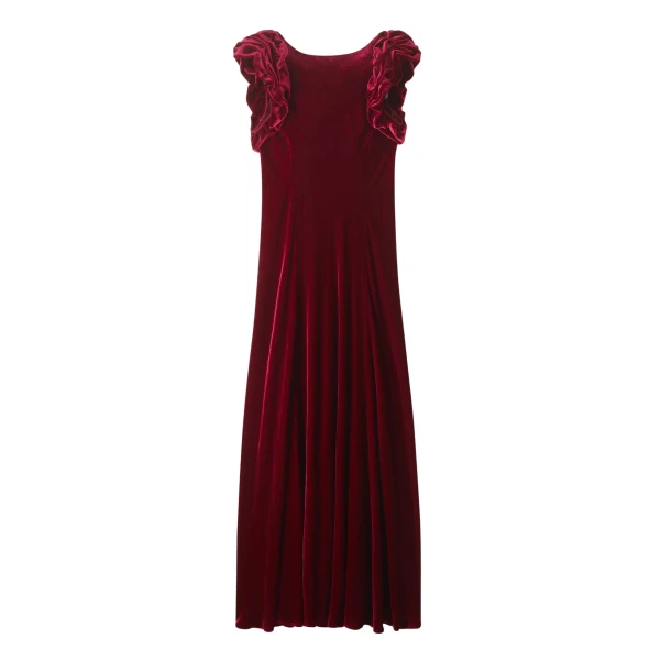 Silk-Blend Velvet Maxi Dress
