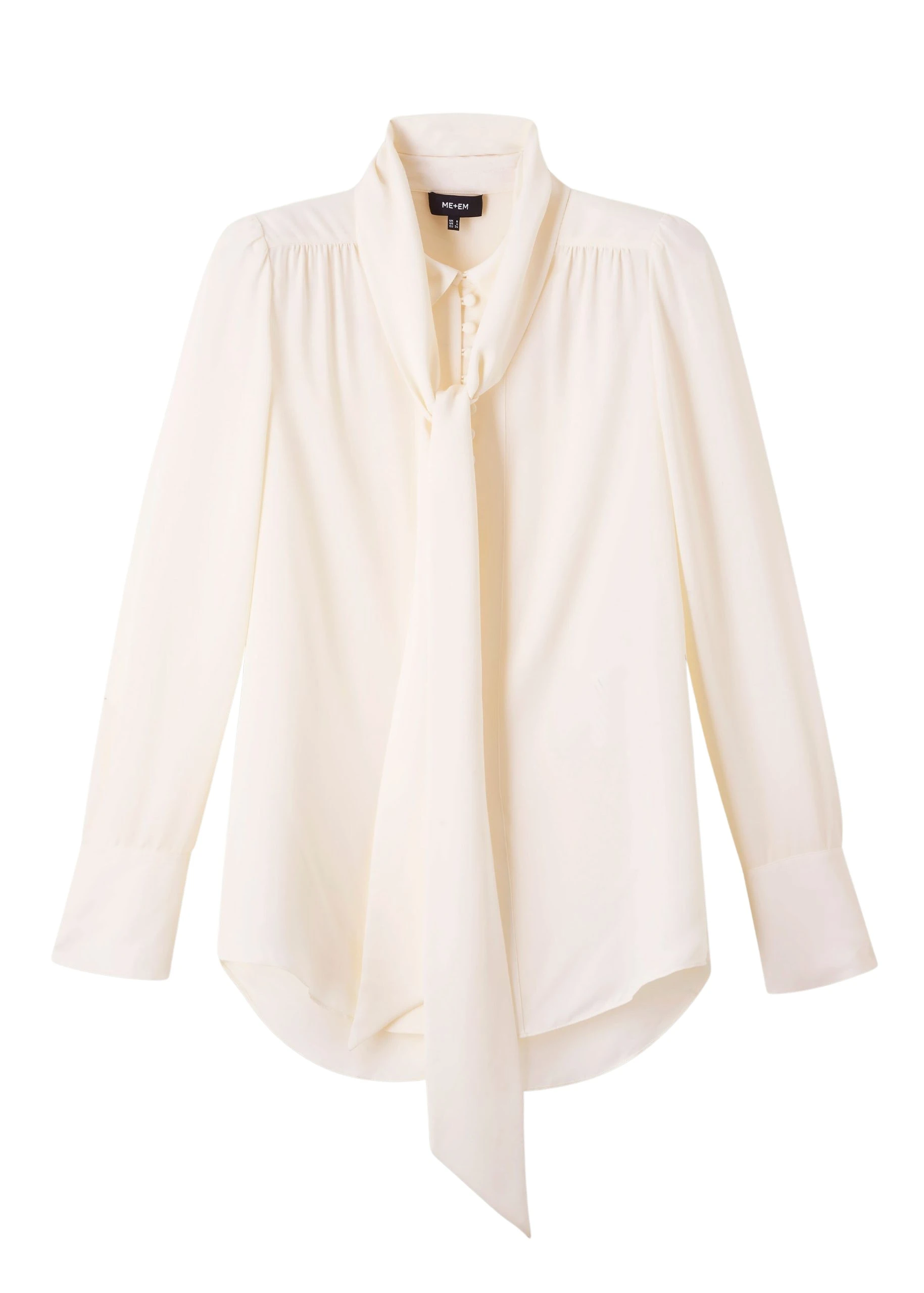 Me-and-Em-Silk-Oversized-Button-Blouse-Tie-scaled41489_nobg Silk Oversized Button Blouse + Tie - Image 1