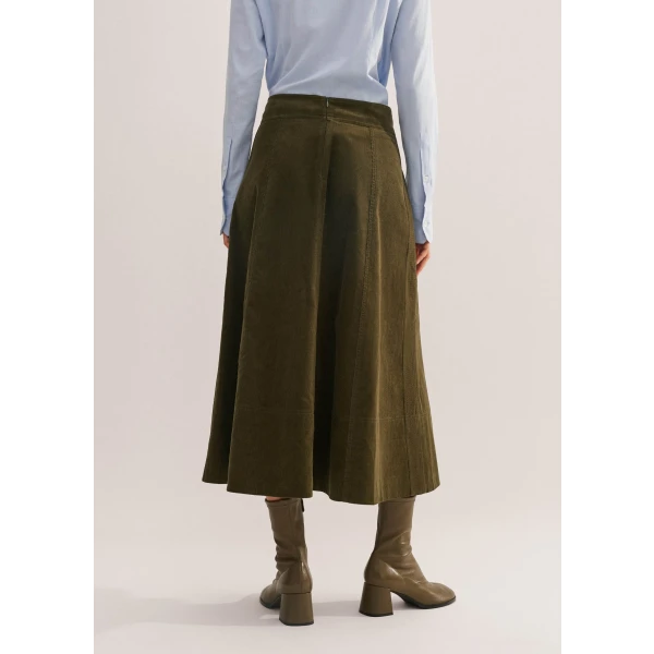 Soft Cord Midi Skirt - Image 6