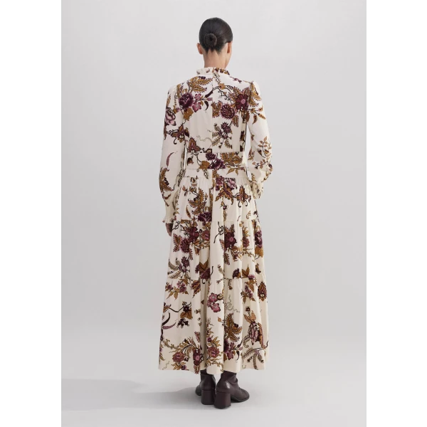 Soft Cord Wild Bloom Print Maxi Dress + Belt - Image 6