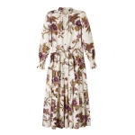 Soft Cord Wild Bloom Print Maxi Dress + Belt