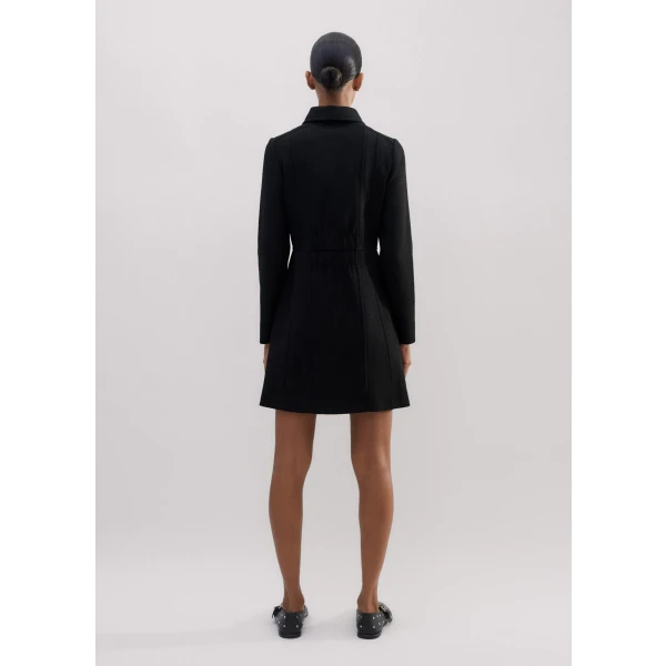Textured Zip-Front Mini Dress - Image 6