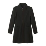 Textured Zip-Front Mini Dress
