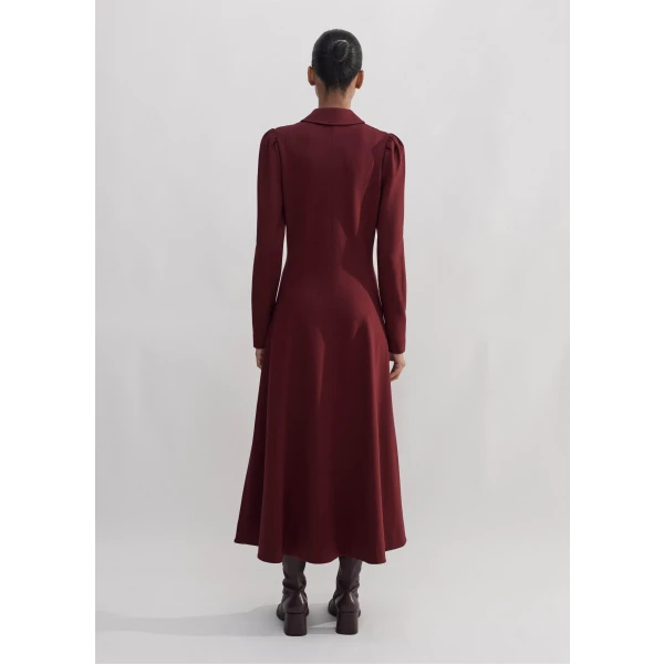 Travel Tailoring Collar Midi Dress - Image 5