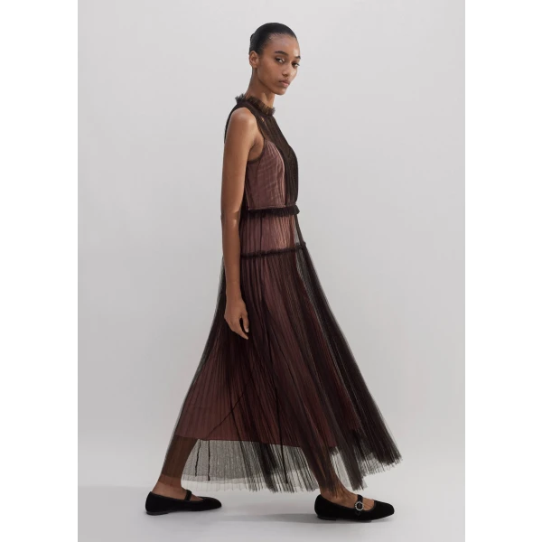 Tulle Maxi Dress + Tie - Image 5