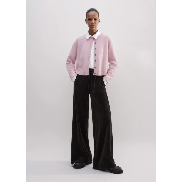 Velour Wide-Leg Track Pant - Image 5