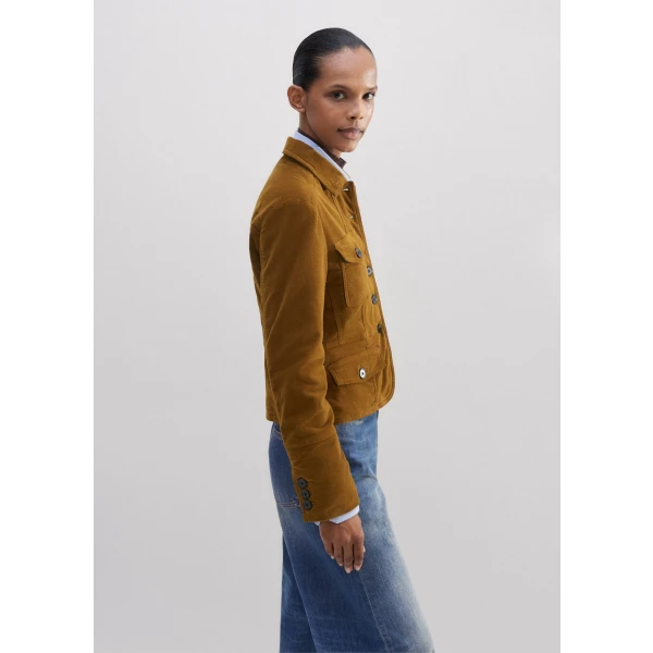 Washed Velvet Fitted Jacket - Image 6