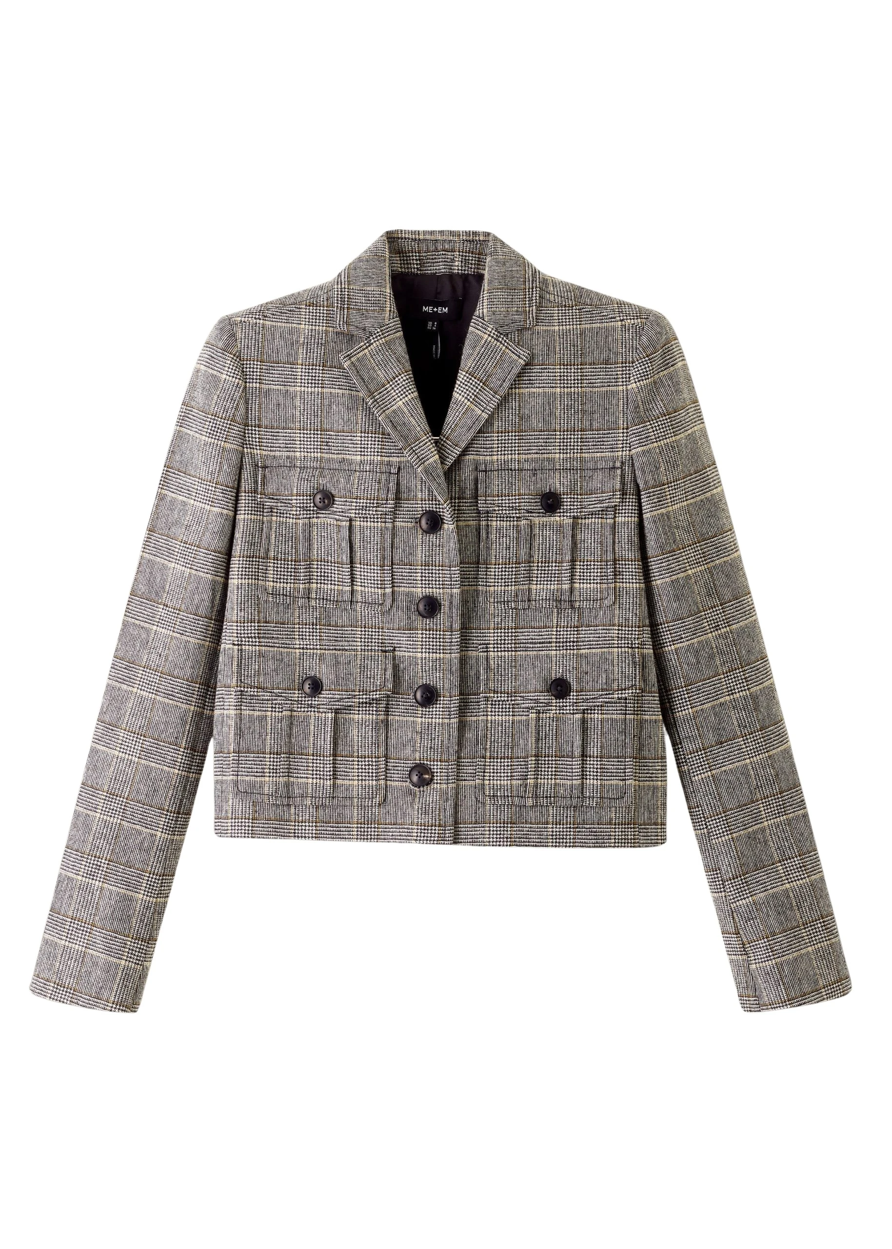 Me-and-Em-Wool-Blend-Check-Short-Jacket-scaled52349_nobg Wool-Blend Check Short Jacket - Image 1