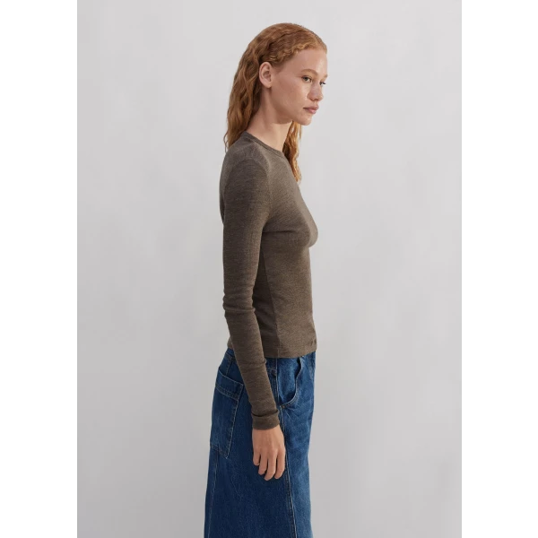 Wool Jersey Crew Neck Top - Image 5