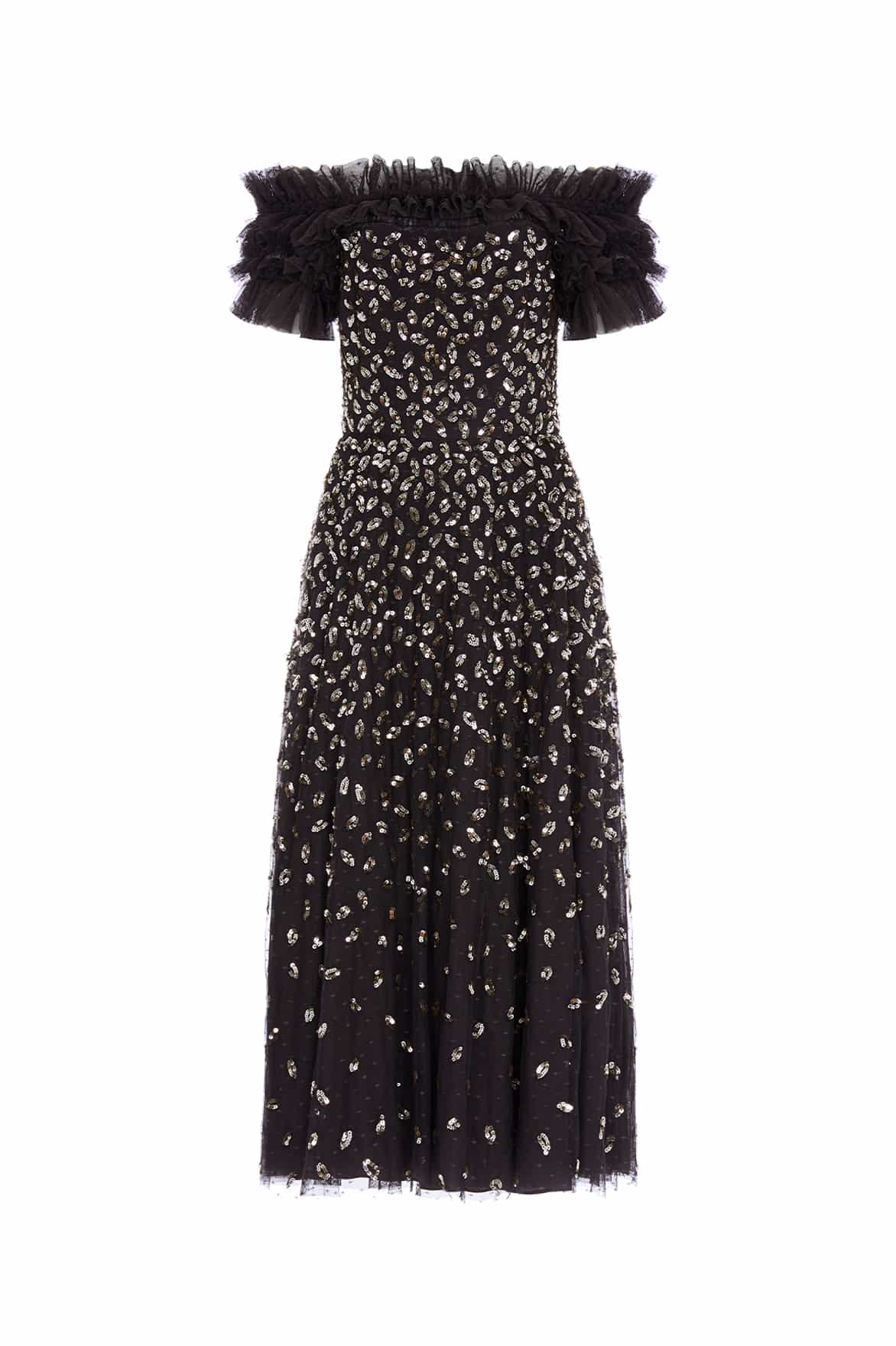 Needle and Thread Autumn Leaves Off-Shoulder Ballerina Dress