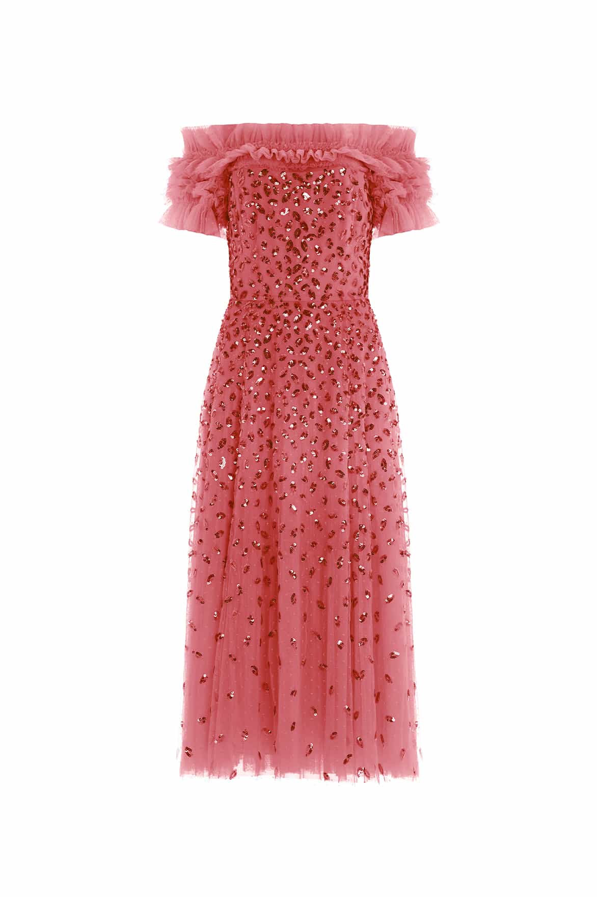 Needle and Thread Autumn Leaves Off-Shoulder Ballerina Dress