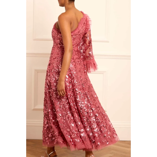 Falling Leaves One-Shoulder Ankle Gown - Image 5