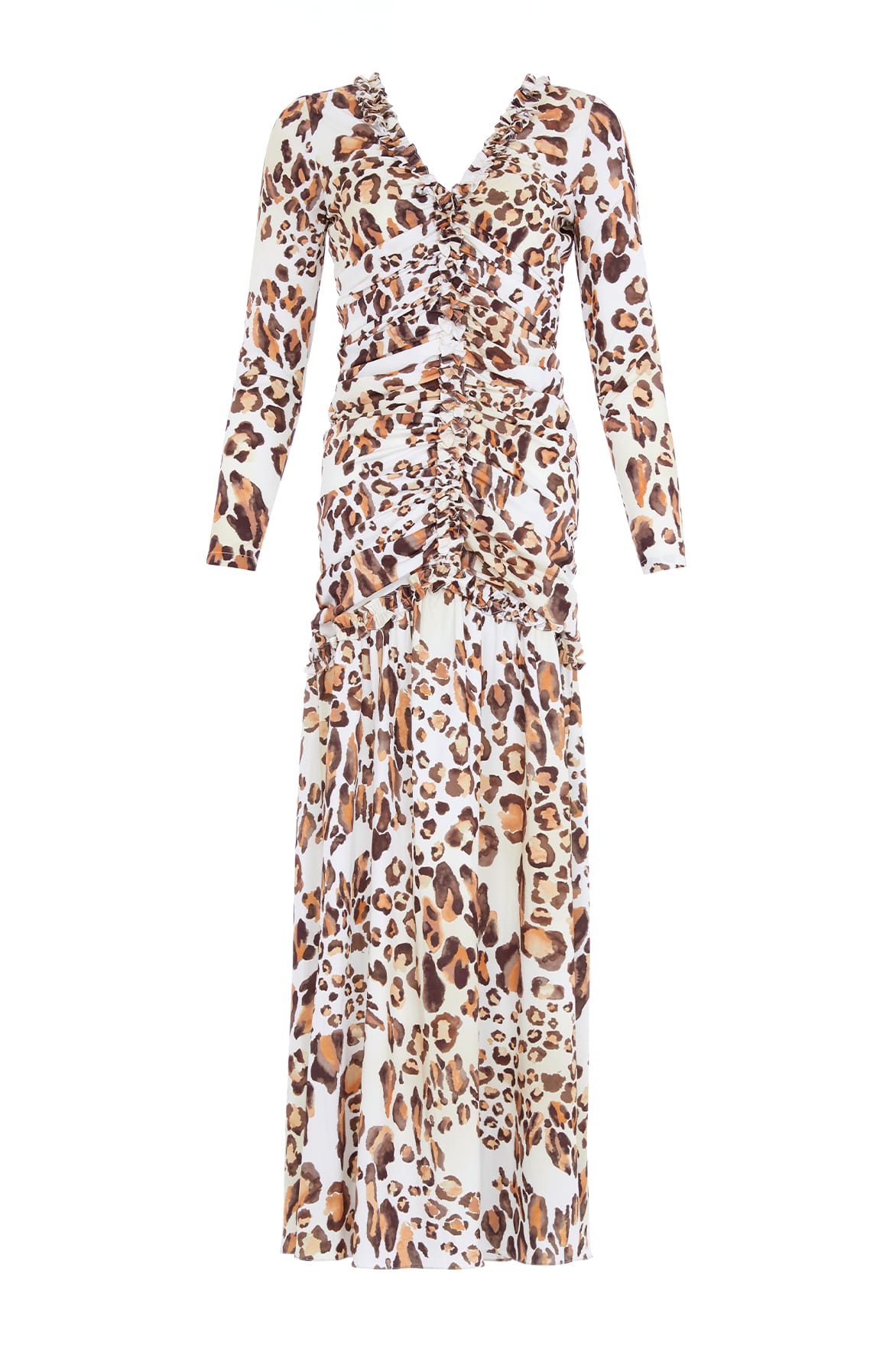 Needle and Thread Leopard Ellen Crepe Gown