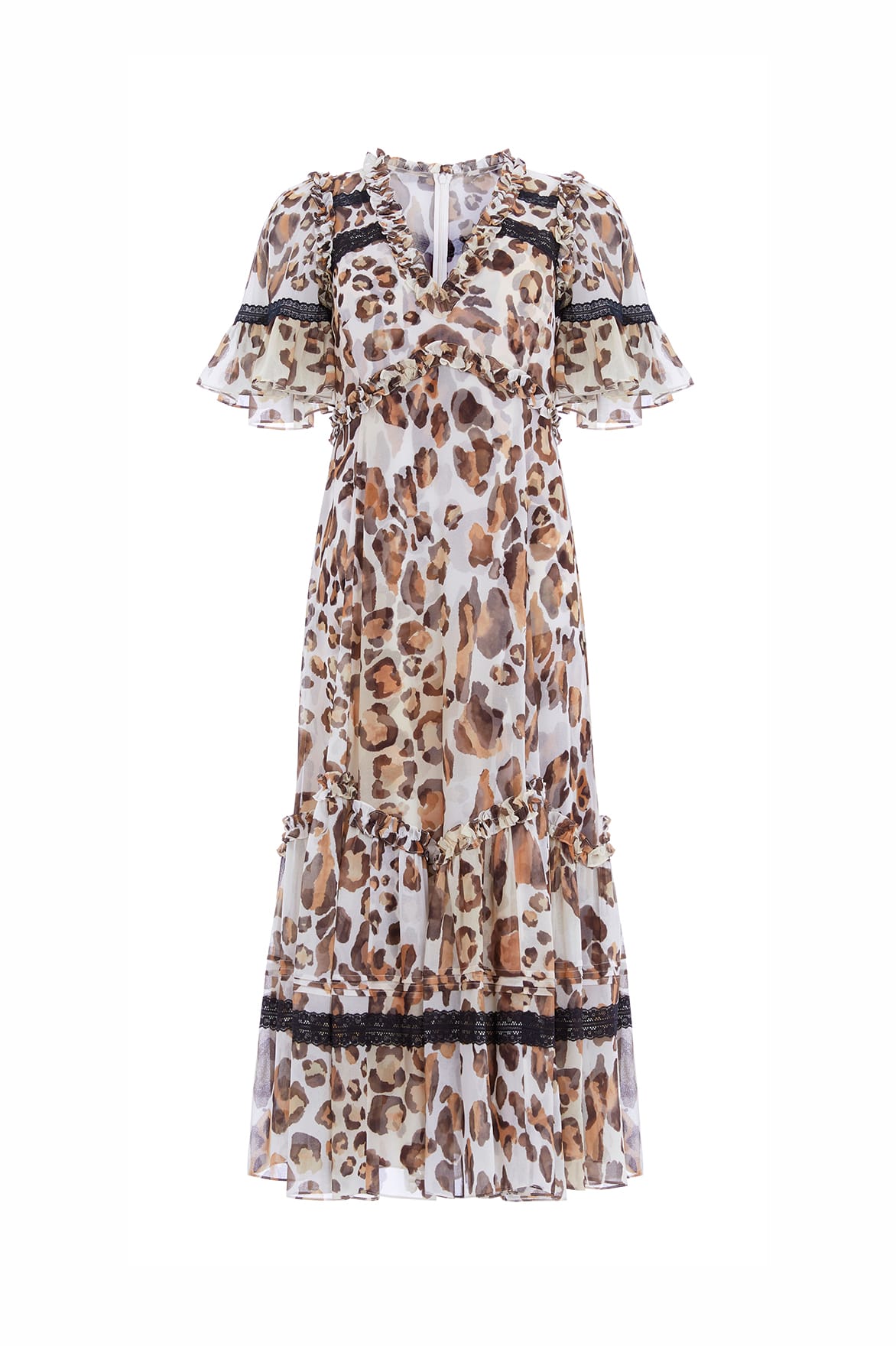 Needle and Thread Leopard Sonata Georgette Ballerina Dress