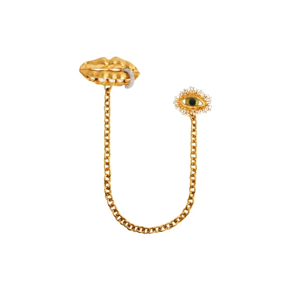 Double Brooch Bean Mouth And Eye