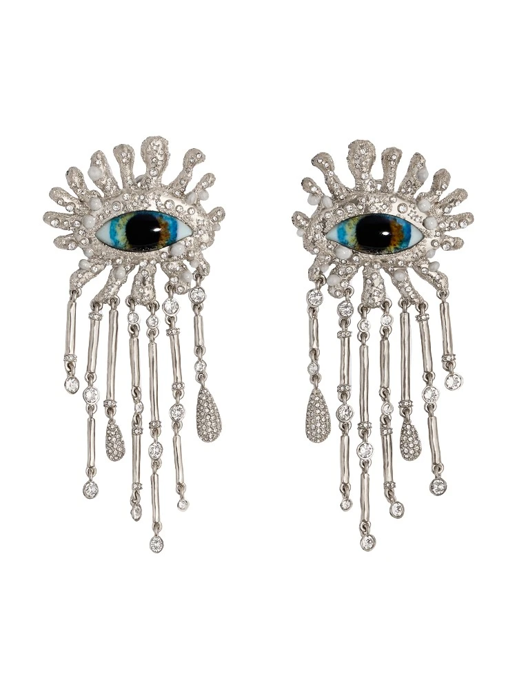 Schiaparelli-Eye-Teardrop-Curtain-Earrings33865_nobg Schiaparelli Earrings luxury Earrings from Luxury Handbags Marketplace