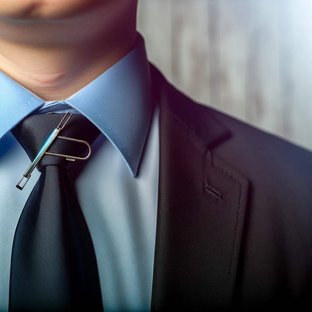 how to wear a tie clip