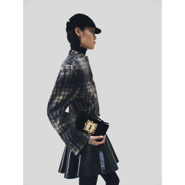 Schiaparelli Keyhole Bijou Chain Clutch, view 3