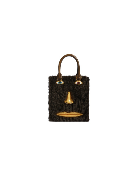 Schiaparelli Mini Anatomy Jewelry Bag in Black