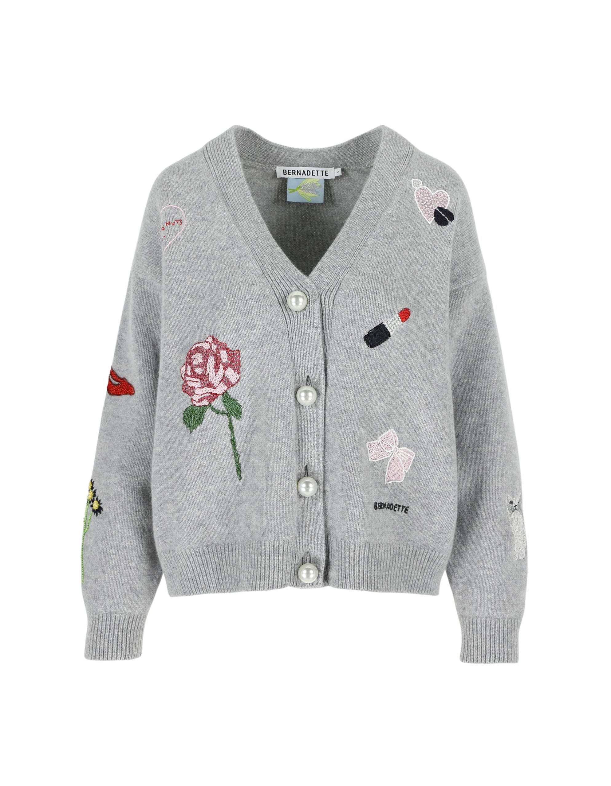 Bernadette Cardigan Celeste Embroidered Bernadette Cardigan Celeste Embroidered