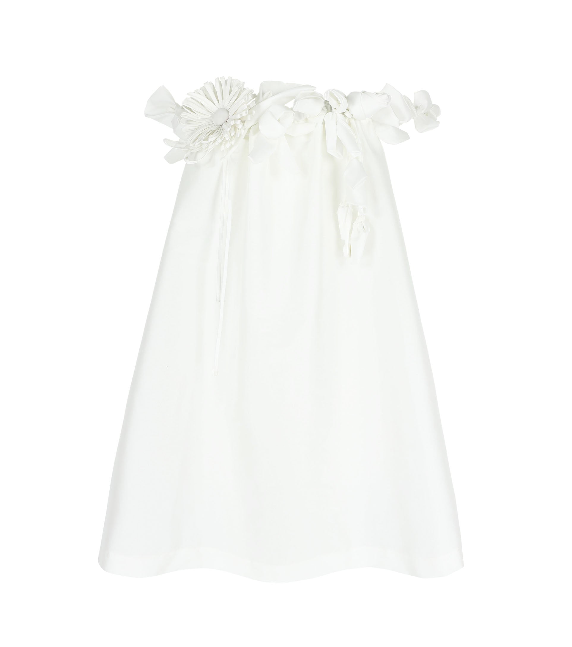 Bernadette Dress Tan 3D Bouquet