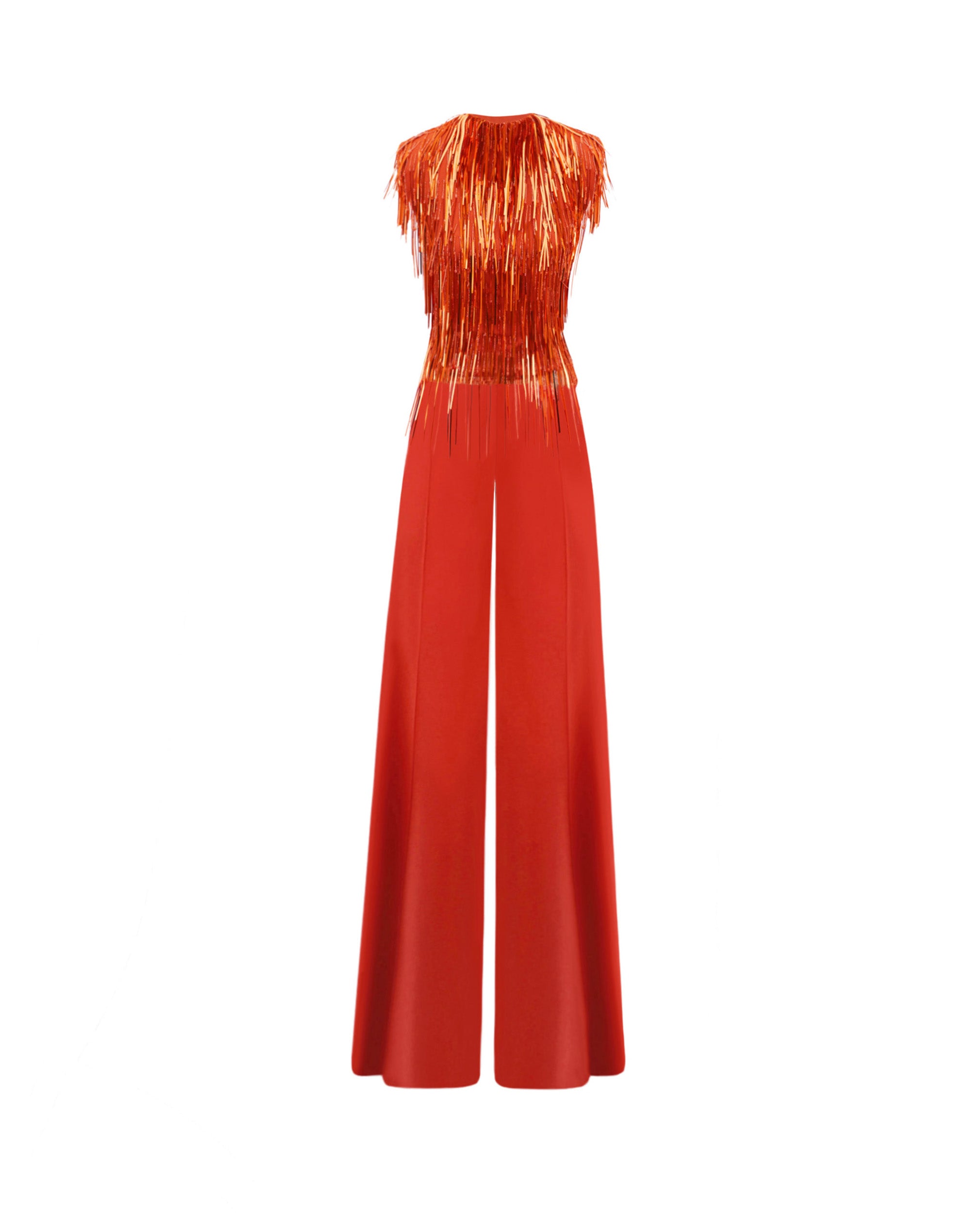 Gemy Maalouf Beaded High-Collar Set