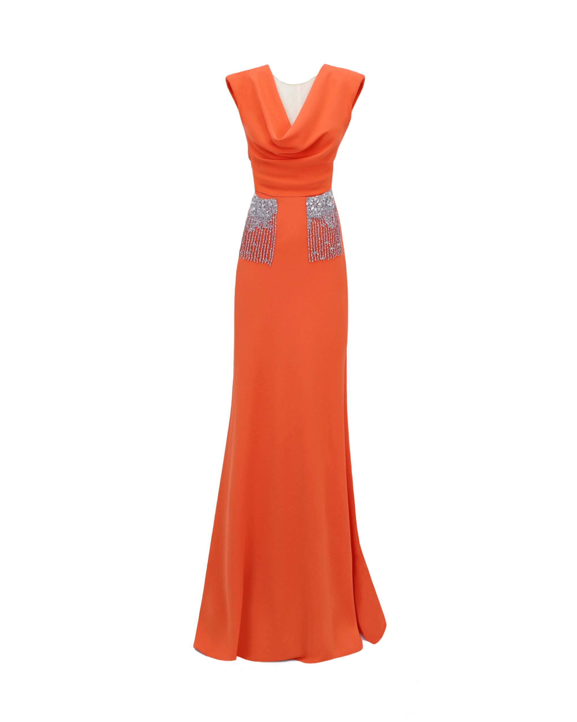 Gemy Maalouf Cowl Neckline Dress