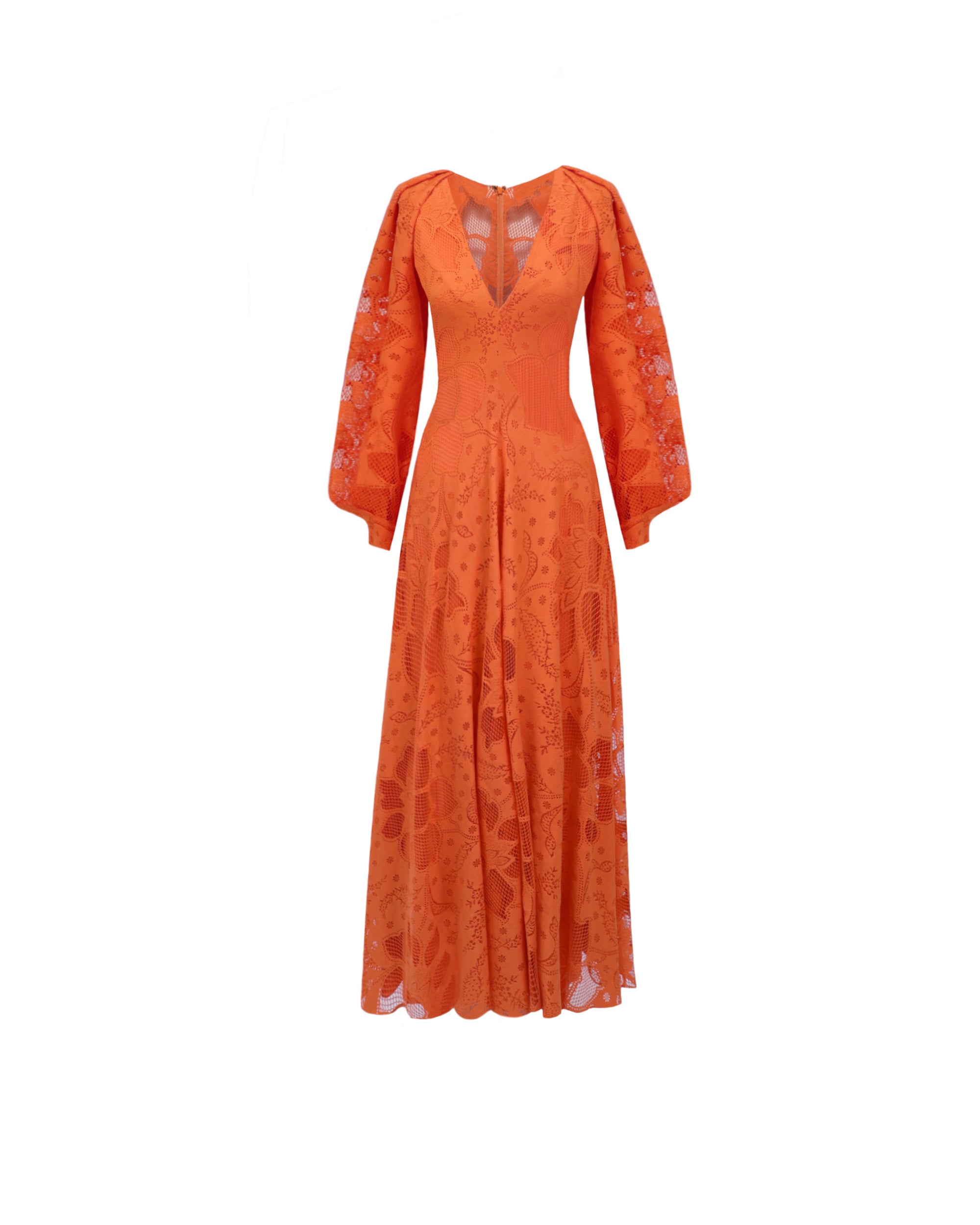 Gemy Maalouf Draped Bishop Sleeves Dress
