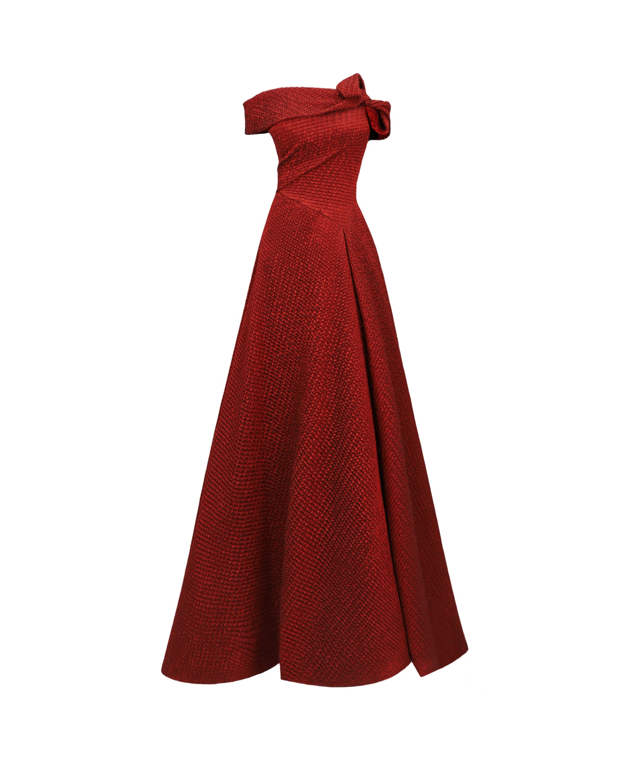 Gemy Maalouf Jacquard Waistline Dress