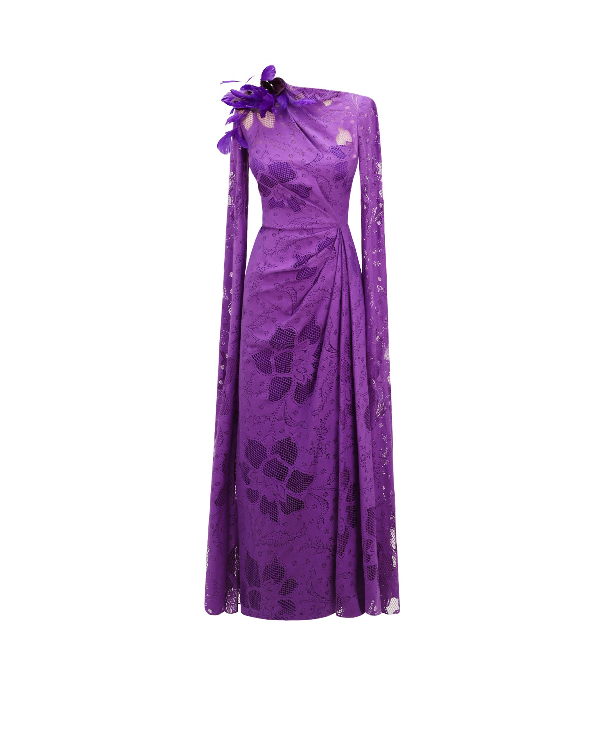 Gemy Maalouf Knee-Length Sleeves Midi Dress