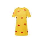 Alexa Embellished T-Shirt Mini Dress - Cherry Beading