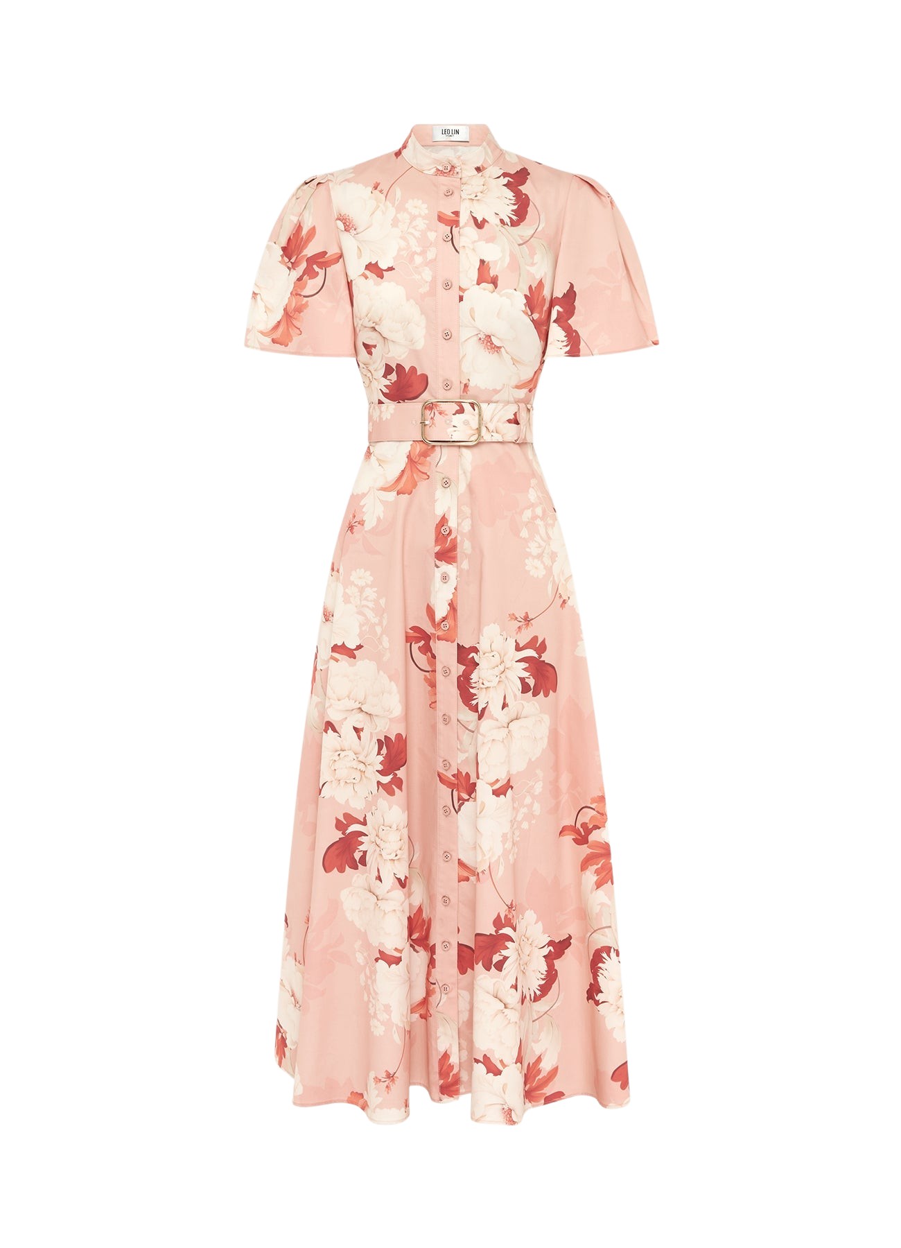 Leo Lin Bianca Short Sleeve Midi Dress – Peony Print