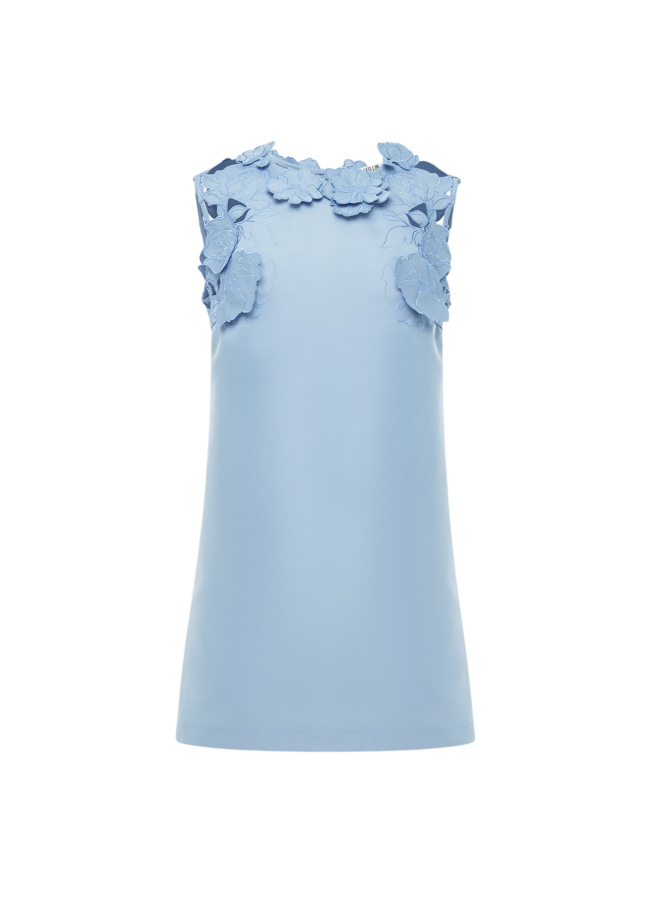 Leo Lin Blair Appliqué Mini Dress – Powder Blue