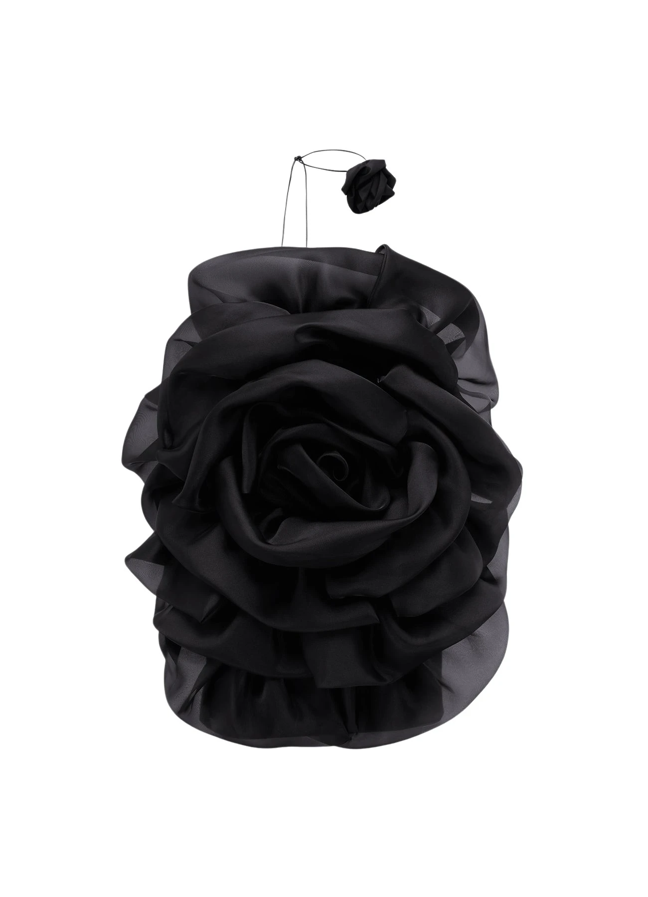 Leo-Lin-Bloom-Rose-Mini-Dress-Ebony47328_nobg Bloom Rose Mini Dress - Ebony - Image 1