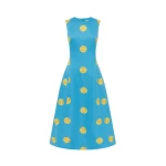 Cleo Embroidered Sleeveless Midi Dress - Citrus Embroidery