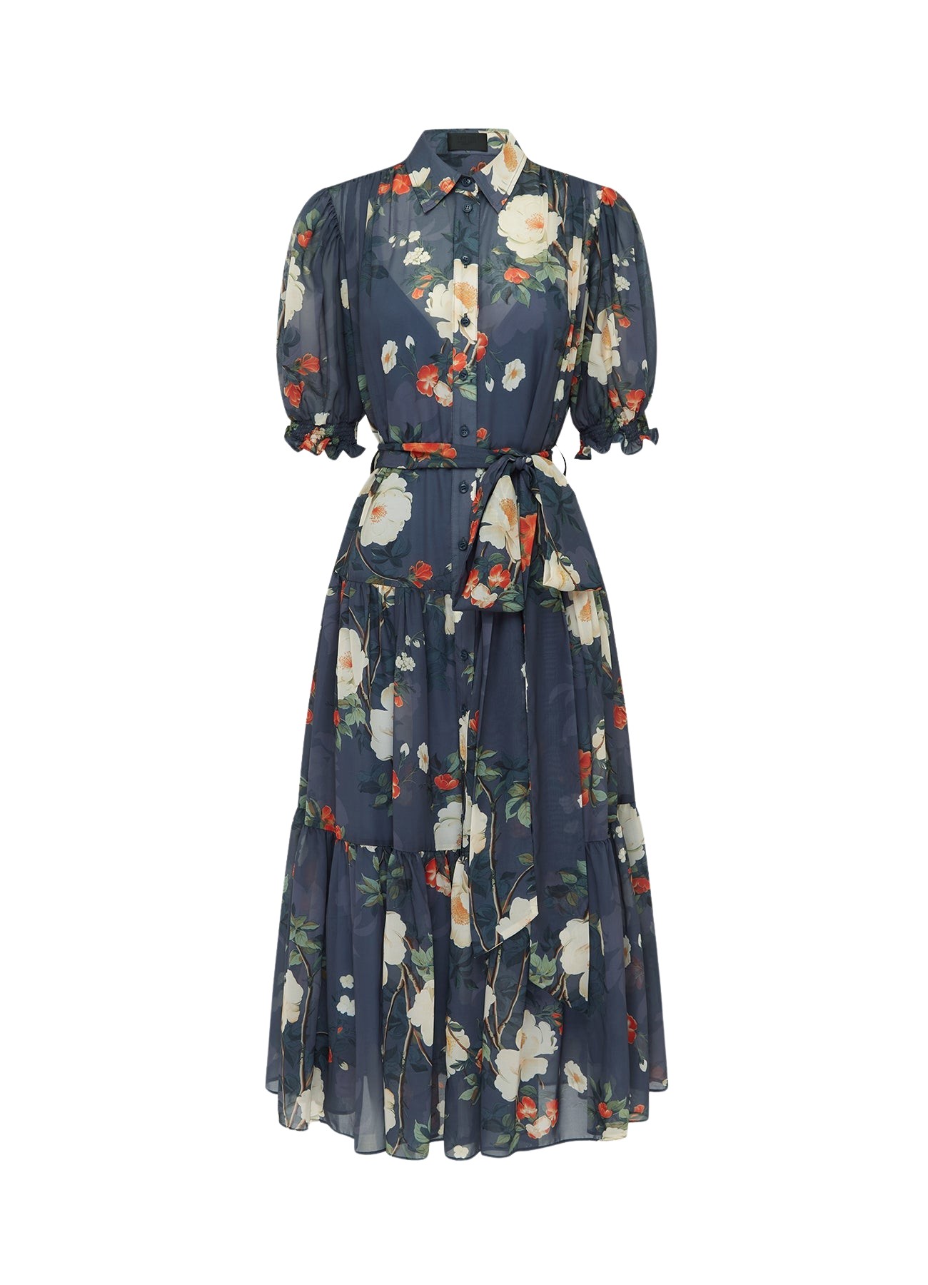 Leo Lin Ellie Bishop Sleeve Midi Dress – Pear Blossom Print