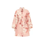 Juliana Shirt Mini Dress - Peony Print