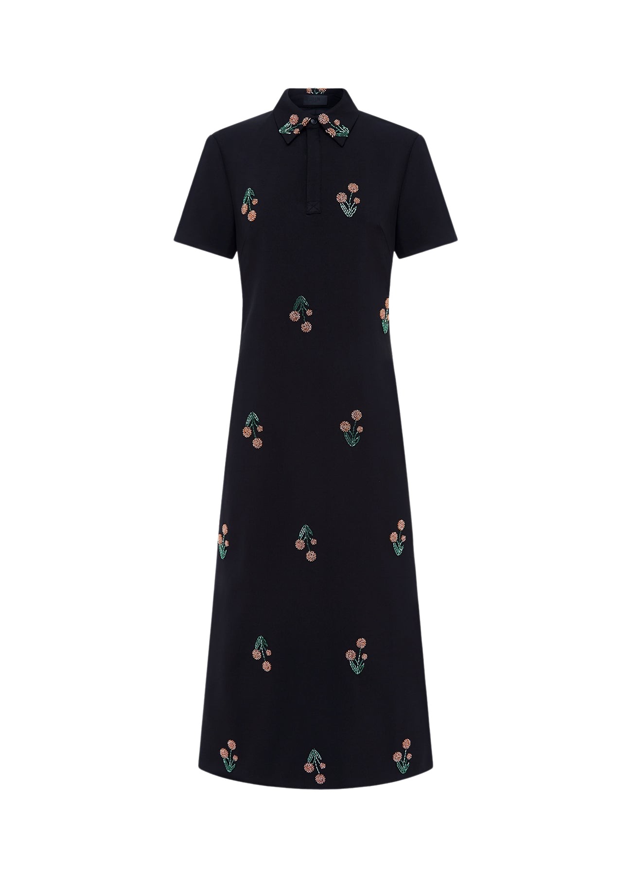 Leo Lin Nadene Embellished Shirt Midi Dress – Wildflower Beading