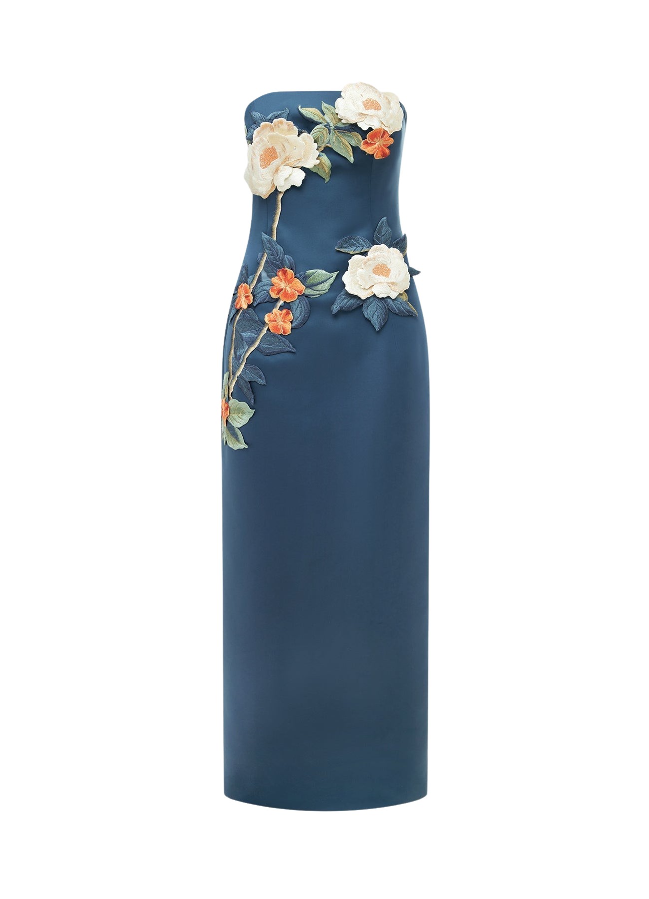 Leo Lin Rayna Appliqué Floral Bustier Maxi Dress – Pear Blossom