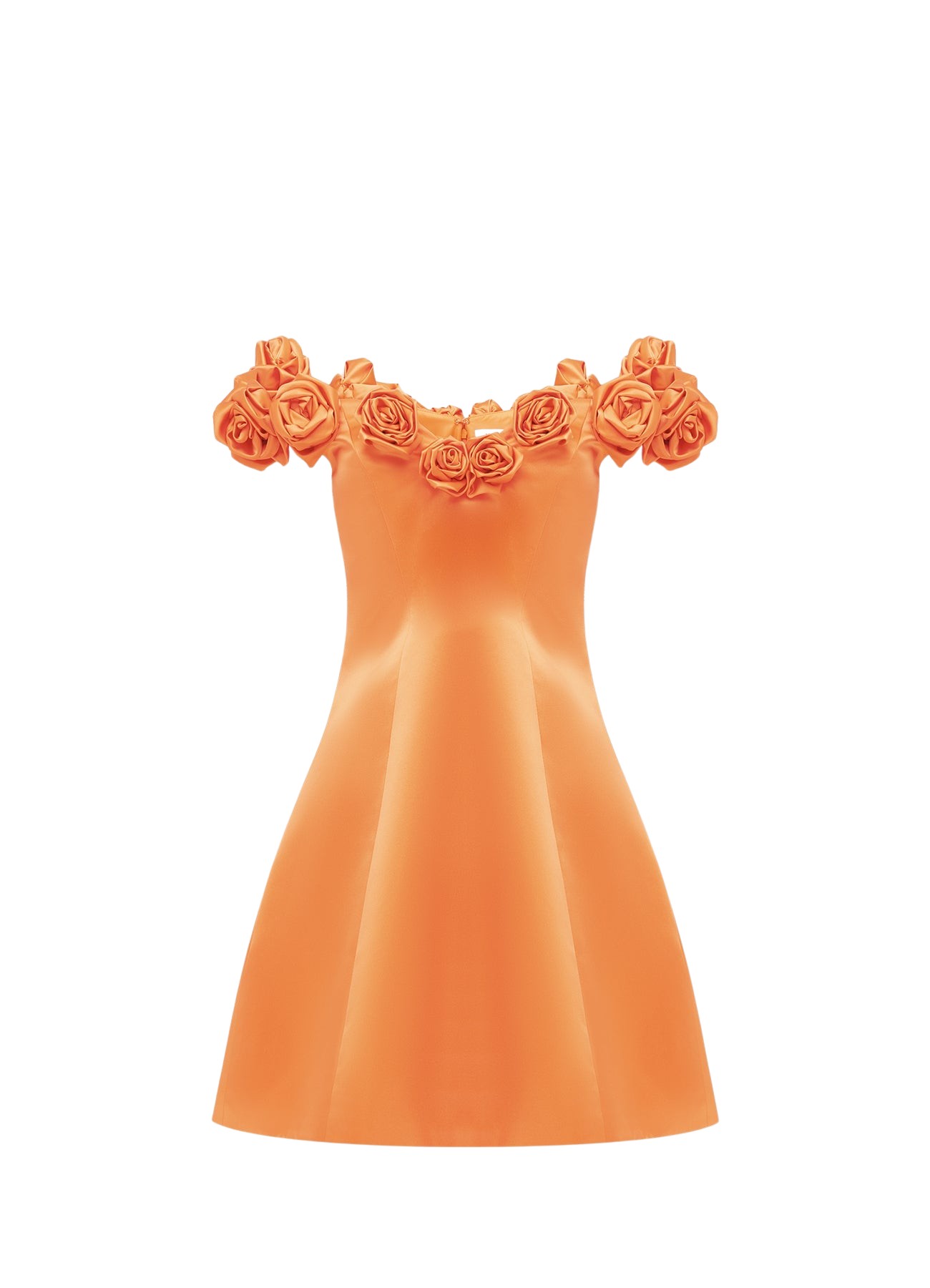 Leo Lin Stella Off-Shoulder Mini Dress – Tangerine