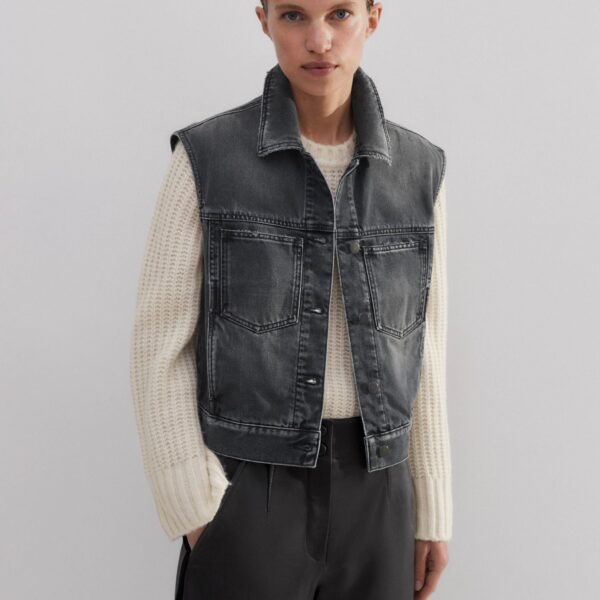 Me and Em Authentic Denim Vest, view 2
