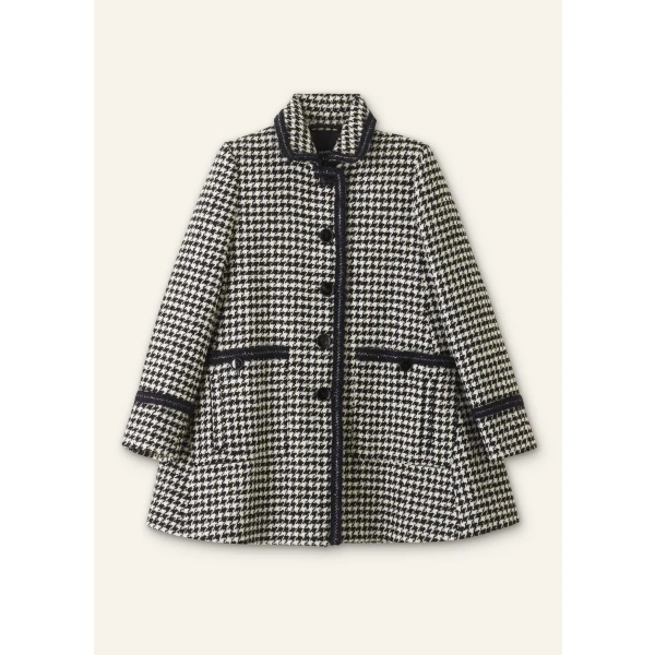 Bouclé Houndstooth Swing Coat - Image 6