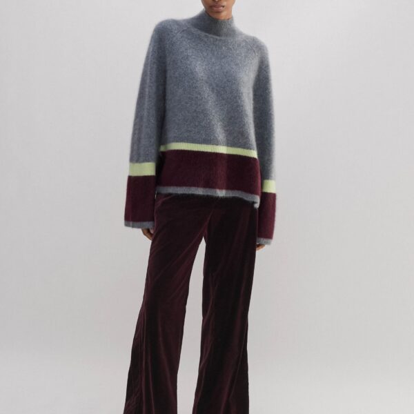 Me and Em Brushed Cashmere Relaxed Stripe Sweater, view 4