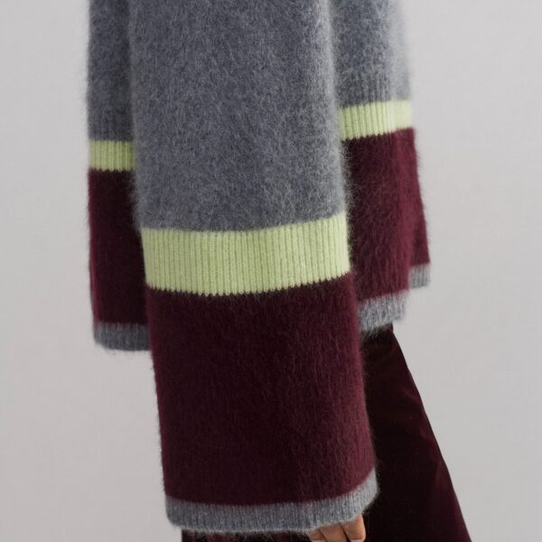Me and Em Brushed Cashmere Relaxed Stripe Sweater, view 6
