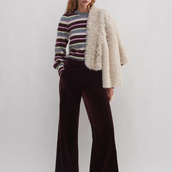 Me and Em Brushed Cashmere Stripe Sweater, view 4