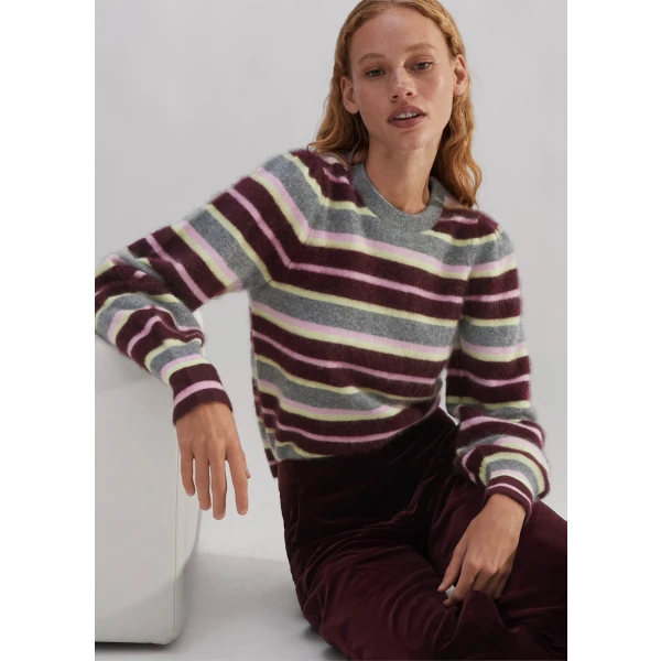 Brushed Cashmere Stripe Sweater - Image 5