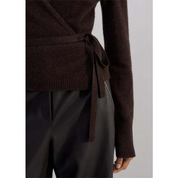 Cashmere Layered Wrap Top - Image 5