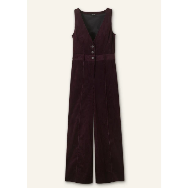 Cord Wide-Leg Layering Jumpsuit - Image 6