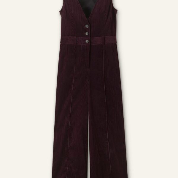 Me and Em Cord Wide-Leg Layering Jumpsuit, view 6